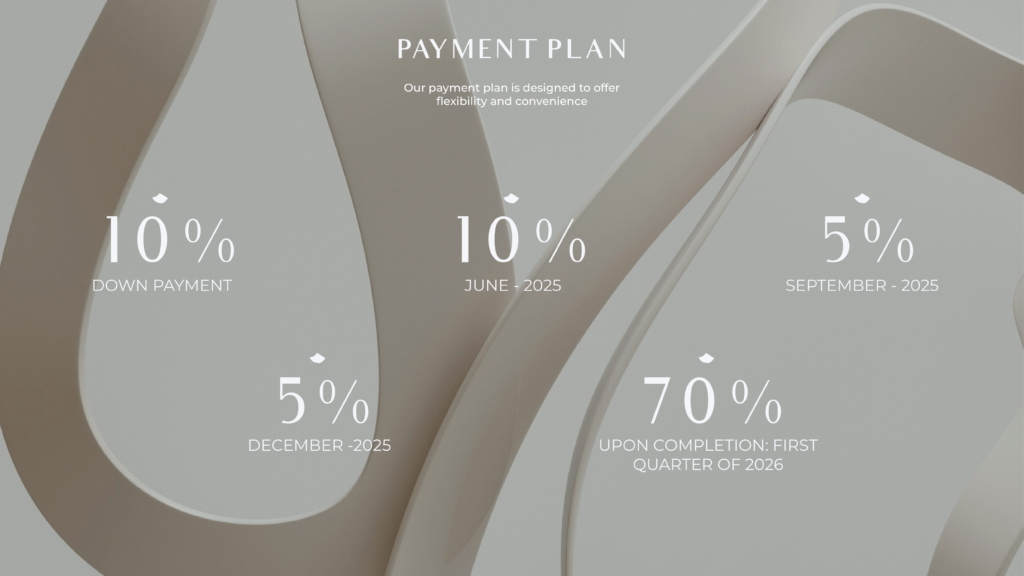 Dubai luxury apartments with a flexible payment plan and easy installment options.